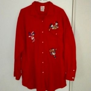 VINTAGE Disney Store Button Up Shirt. Size large
